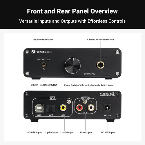 Fosi Audio XR-D5 DAC Headphone Amplifier1 Fosi Audio XR D5 DAC Headphone Amplifier1